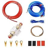 Golgner Kfz Verstärker Kabelsatz Anschluss Set, 10GA Auto Verstärker Kabel, 4,5M Verstärker Endstufe Kabel, Car Hifi Kabel Set, für Car Audio Endstufen, Subwoofer Kabel Auto
