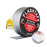 fowong Wasserdichtes Klebeband, 5cm(B) x5M(L) Butyl Klebeband Reparatur-klebeband Panzertape Alufolie Dickes Dichtband Alu Folie zum Abdichten und Befestigen im Loch Rohr Dach Wohnmobil