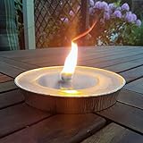 Alu Flammschale 16 cm, Brennzeit 7 Stunden (1) Gartenkerze Outdoorkerze