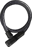 ABUS Panzerkabelschloss Steel-O-Flex Microflex 6615K - mit SCMU-Halter - Kabelschloss aus Stahlkabel mit Panzer aus Stahlhülsen Sicherheitslevel 5-85 cm, Schwarz