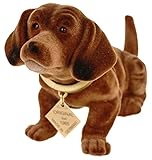 Rakso Oskar Schneider GmbH & Co. KG Original Rakso Wackeldackel klein 19 cm Wackelhund Auto Deko Kultfigur seit 1965 - Handgefertigt in Deutschland - braun - Accessoire für Auto und Zuhause