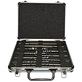 Makita D-42400 SDS-PLUS Bohrer-Meißel-Set 13-teilig im Alu-Koffer, 11x Hammerbohrer Ø 5 - 16 mm, 1x Spitzmeißel, 1x Flachmeißel, für Beton und Mauerwerk