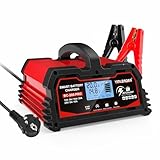 Autobatterie Ladegerät 20A 12V/24V Batterieladegerät Auto Intelligentes Erhaltungsladegerät mit LCD-Bildschirm, Ladegeräte für Autobatterien und Motorradbatterie