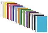 Brunnen Schnellhefter A4 farbig sortiert PP-Folie glasklares Deckblatt (10 Farben)