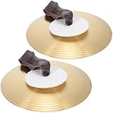 ABOOFAN Kleine Legierungs handbecken mit Band Leichtes Percussion instrument für Tragbar und Komfortabel für Musikunterricht Tanzpartys und Aufführungen Zufällige Farbe Zufällige Farbe