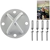 Qiorange Deckenhalterung Wandhalterung Deckenbefestigung für Schlingentrainer Suspension Trainer Slingtrainer Boxsäcke oder auch Hängematten bis ca. 250kg belastbar mit Schrauben (Typ D 1 Pcs)