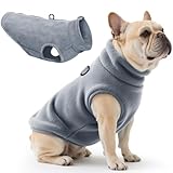 Oslueidy Hundemantel Fleece Hunde Jacken Hund warme Mäntel Winter Haustier Kleidung Hoodies Pullover Jumpsuit Hund Schnee Outfits Weste für kleine mittlere große Hunde XS-XXL (Grau, M)