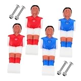 Toyvian 2 Sätze Miniatur Tischfußball Figuren Präzise Gestaltete Ersatzspieler aus Kunststoff Realistische Fußballspieler für Kompakte Kickertische Zubehör für Heim und Bürospielspaß