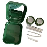 Baluue Kontaktlinsenbox Farbig Klein und Leicht aus Gesundheitlich Unbedenklichem Material mit Dicht Schließendem Behälter für Reisen und Outdoor Praktischer Aufbewahrungskoffer für