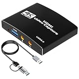 Video Capture Card Full HD 1080P 60FPS Videoaufnahme 4K HDMI Loop-Out Capture Card for Streaming USB 3.0 Audio, Game Karte Recorder mit Videospiel Live Streaming Übertragungen für Kamera PC OBS