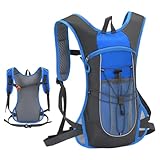 Fahrradrucksack, Wanderrucksäcke | Trinkrucksack aus Wasserbüffel – Reflektorstreifen wasserdicht, atmungsaktiv und reflektierend – Ski-Rucksäcke für Wandern im Freien