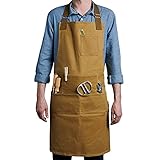 Case4Life Schwerlast Wasserdicht Gewachst Segeltuch Canvas Schürze mit Tasche Werkzeug Werkstatt DIY Zuhause / Garten Taille / Hals Einstellbar Riemen Unisex