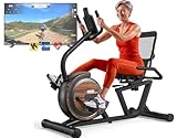 MettleMatic Liegeergometer 150kg Belastbar Liegerad: Liegefahrrad Heimtrainer mit 16 verstellbaren Widerstandsstufen, Smart Bluetooth, LCD-Display, Herzfrequenzsensoren (BM5)