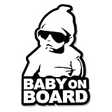 Baby on Board Aufkleber Auto, Autoaufkleber, Car Sticker, Baby an Bord, Auto Sticker, Fahranfänger Aufkleber für Heckscheibe und Stoßstangen