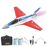 VOLANTEXRC F16 Falcon RTF – 2,4 GHz RC Flugzeug mit LED-Licht, 2 Akkus & Fernbedienung – Modellflugzeug für Anfänger und Erwachsene