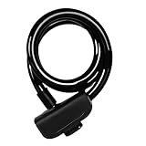 Fahrradschloss Fahrradkabelschloss, mehrfarbig, Anti-Diebstahl-Schlösser for Fahrrad, Elektro-Fahrrad, Motorrad, Kupferkern, langlebiges Stahl-MTB-Schloss(Key Black 120cm)