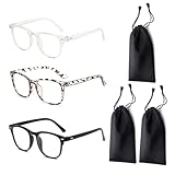 3 Stück Blaulichtbrillen, 3 Stück Brillenbeutel, Kinder-Blaulichtbrillen Für Mädchen, Blendschutzbrillen, Blaublockerbrillen, Computerbildschirm-Brillen Mit Blendschutz