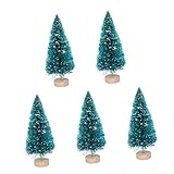 ABOOFAN 5St Weihnachtsbaum weihnachtsdeko büro Dekoration Weihnachten Christbaum städer Decor Weihnachtsbäume Halloween-Dekorationen Mini-Hausdekoration Simulationsbaum PVC Green