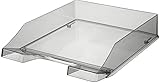 HAN Briefablage Klassik, 6 STÜCK, Moderne, transparente und stapelbare Ablage im frischen Design bis Format A4/C4, 1026-X-24, transparent-grau