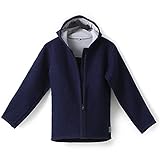 gipfelsport Walkjacke aus 100% Schurwolle - Wolljacke für Kinder, Baby | Merino Wollwalk Jacke mit Reißverschluss aus Wollfleece, Merinowolle | Navy, 110/116