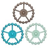 CLDY Baby Beißspielzeug, 3er Pack Beissring Baby Spielzeug Kühlend, Zahnungshilfe, Babygeschenke, Beißring aus Silikon BPA-frei, wundes Zahnfleisch zu stimulieren und zu massieren, ab 3 Monaten