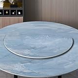 Runde Marmor-Servierplatte, drehbar, 70 x 70 cm, rutschfestes Design für den Esstisch, ideal für den privaten und gewerblichen Gebrauch, elegante Tischdekoration.