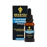 BEE&YOU Propolis Tinktur Tropfen, Extrakt wasserlöslich 10% (30 ml), ohne Alkohol, flüssig, Standardisiert, Keine Zusatzstoffe, auch für Kinder & Tiere geeignet Vergleichssieger 2022