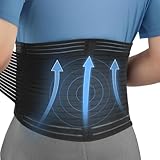 Channo Bauchgurt und Bauchbandage, zugleich als Bauchweggürtel und Waist Trainer verwendbar, auch ideal als Nierengurt, Rückenstützgürtel und Haltungskorrektur für Herren - Packung mit 1, Schwarz, XXL