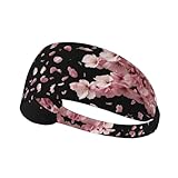 Elastisches Sport-Stirnband, Haarband, BROLEO Blütenblätter, die über den ganzen Himmel fliegen, bedruckt, weich, atmungsaktiv, schnelltrocknend