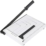 Voluker A4 Papierschneider Profi Hebelschneider Rollenschneider Schneidekapazität 10 Blatt Papier für Büro Schule Bastelpapier Weiß