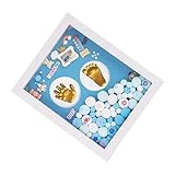 Warmhm 1 Satz Hand Fußabdruckset mit Bilderrahmen Personalisiertes Erinnerungsstück für DIY Gipsabdruck Tintenloser zur Shower
