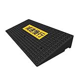 GBPLDMAQ Türschwellenrampe mit Reflektierendem Material, Rollstuhlrampen für Zuhause, Gummi, rutschfeste Oberfläche und Stabile Basis für Bordsteine, Einfahrten(100x50x17cm/39x20x6.7in)