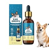 Ohrenreiniger Für Hunde 60ml - Sanfte Ohrreinigungslösung | Haustier Ohrentropfen Zur Geruchsentfernung, Reinigung Von Ohrenschmalz, Linderung Bei Juckreiz, Schwellung Und Ohrpflege Für Hunde Katzen