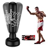 Boxsack Stehend Erwachsene Jugendliche, 2025 Upgrade verdickter 180cm PVC Boxsack für Anfänger (Männer & Frauen), Punching Bag für Kickboxsäcke für Muay Thai, MMA, Boxtraining.