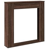 Kaminumrandung aus Holzwerkstoff in Eichen-Optik (100x20x100 cm) - Langlebig & Stilvoll für Kamine & Holzöfen - Perfekte Passform & Wärmeschutz