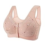 Damen Daisy BH mit Vorderverschluss aus Baumwolle, Soft BH mit Druckknopf Vorne ohne Bügel Gepolstert Daisy Bras für Older Women,Senioren Komfortabler Nahtloser Bequemer BH Comfy Bra Bequemer