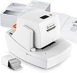 CGOLDENWALL Automatischer Hochleistungs-Elektrohefter, Kapazität 60–65 Blatt, staufreies flaches Heften, einstellbare Geschwindigkeit und Rand, 4000-Klammer-Kartusche