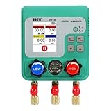 Breeshy Temperaturtester für Kühlschränke, 0-6000 kpa, Manometer, digitaler Kollektor, Vakuumzähler, Reparatur von Kältemitteln