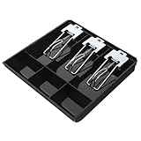 HOMSFOU Registrierkassespalette Austausch Der Geldkassette Kassierer Supermarkt-bargeldorganisator Registereinsatzfach Kasseneinsatz Tabletts Mit Servierschale Black Metall