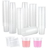 JIANGZHIB Packung Mit 300 Stück Schnapsgläser Plastik, 2cl / 20 ml Plastik Schnapsgläser, PET Transparente Schnapsbecher, Wiederverwendbar Plastikbecher für Verkostung, Partys und Banquet