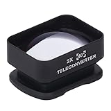 Yctze 2X Zoom Objektiv für Tasche 3 High Definition Langstreckenfotografie Bequem und Tragbar, Kompatibel mit -Osmo -Tasche 3 Magnetische Anhang