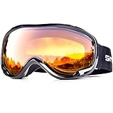 Snowledge Skibrille Damen und Herren Snowboardbrille Doppel-Objektiv OTG UV400 Schutz Anti-Beschlag Winddicht Ski Schutzbrille Helmkompatibel für Skifahren Motorrad Fahrrad Skaten