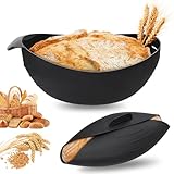 3-in-1-Silikon-Brotform, Silikon-Universalschale, silikon brotbackform, brotbackform oval, Brotbackform, runde Silikonform mit 30 cm Durchmesser, hitzebeständig bis 230 °C, zum Backen, Mischen