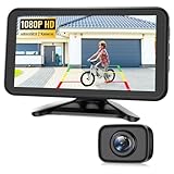 AUTO-VOX Rückfahrkamera Kabellose fürs Auto Einfach Nachrüsten: 5' HD 1080P Rückfahrkamera mit klarer Nachtsicht, 2 Kanäle, IP69K Wasserdichtes Rückfahrkamera System für LKW, Pickup, SUV, Van – W12
