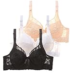3Er Pack - BH Damen Mit Bügel Push Up Set Frauen Sexy Starker Halt Große Brüste Klassische BH Set Bequemer Unterwäsche Bra Mit Verstellbarem Für Alltag