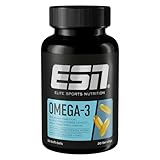ESN Omega-3, 60 Kapseln, hochdosiertes EPA & DHA, unterstützt Herz, Gehirn & mehr, 1200 mg EPA & 900 mg DHA pro Portion - made in Germany