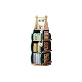 LJHFG63KUYT Büro Um 360° drehbares Bücherregal, Bilderbuchregal, Studentenaufbewahrung, Bücherregal, Lesebereich, Bilderbuchregal Wohnzimmer(Green)