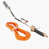 Gazcamp Abflammgerät PQ850 PZ Premium, 69 kW Profi-Brenner mit Piezozündung, 60mm Brennerkopf, 5m Propangasschlauch, für Dacharbeiten und Gartenpflege