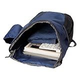 Wasserdichter Trekking-Rucksack, leicht, faltbar, 20 l, für Trekking, Camping, Angeln, Wandern, dunkelblau, Fare riferimento alla descrizione