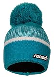 Reusch Noah Beanie angenehm warme und Winddichte Unisex Strickmütze Wintermütze Skimütze mit Bommel für Sport und Freizeit für Damen und Herren mit hohem